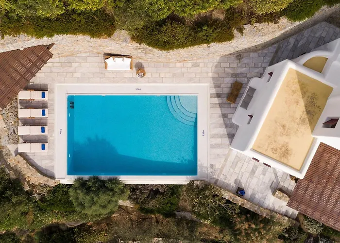 Excellent Mykonos Epsilon 4 Bedrooms Stunning Sea View ヴィラ プサロウ